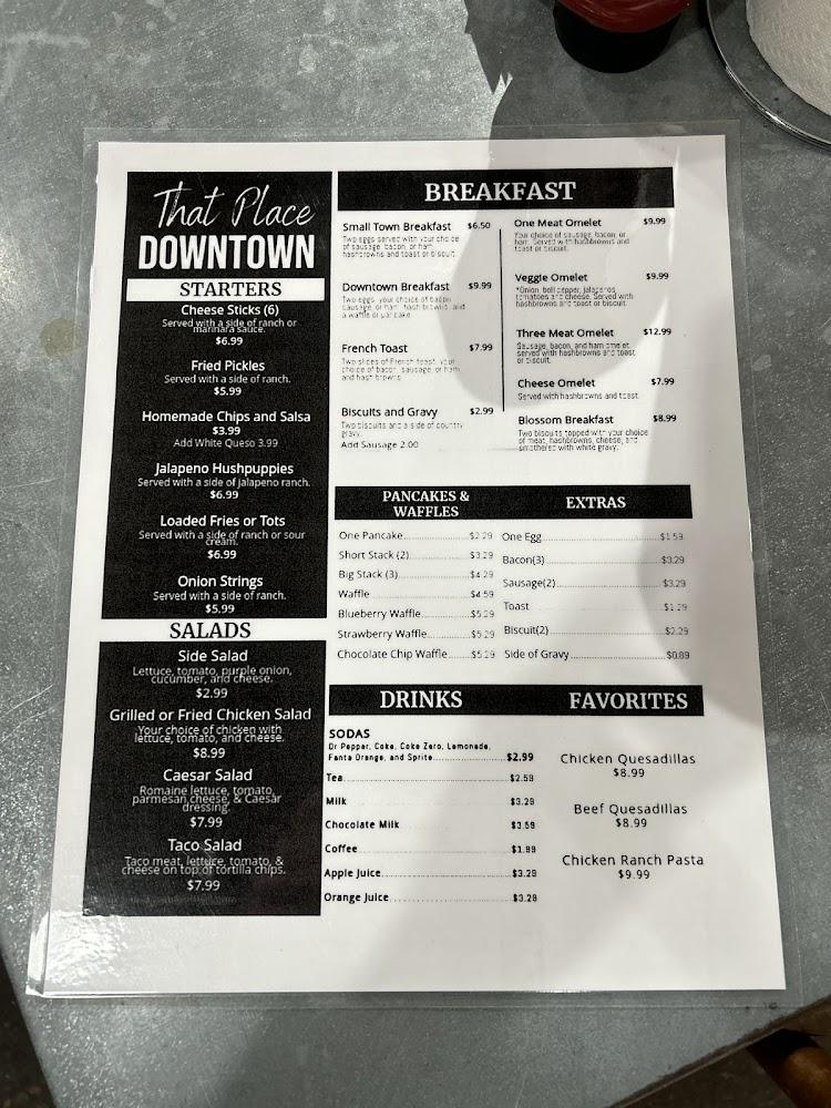 That Place Downtown Menu image 1