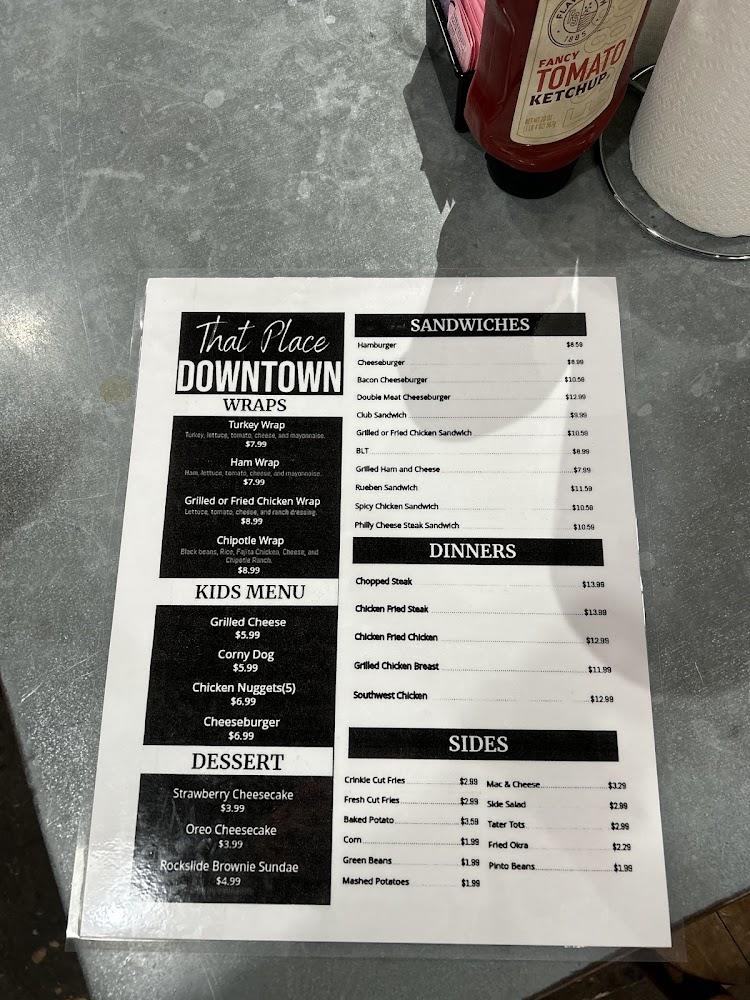 That Place Downtown Menu image 2